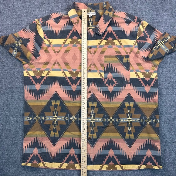 FRYE AND CO Southwestern Aztec Geometric Print Shirt Men's 2XL Outdoors Camping - Picture 9 of 10